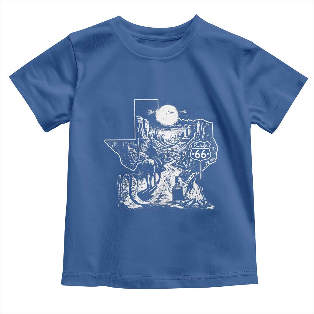 The Mother Road Texas Panhandle Toddler T Shirt Vintage Desert Road Trip TS12 Royal Blue Print Your Wear