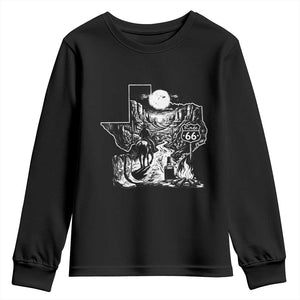 The Mother Road Texas Panhandle Youth Sweatshirt Vintage Desert Road Trip TS12 Black Print Your Wear