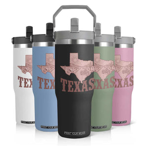 Texas Route Highway 66 Biker Flip Straw Tumbler Vintage Biker Road Trip TS12 Print Your Wear
