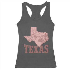 Texas Route Highway 66 Biker Racerback Tank Top Vintage Biker Road Trip TS12 Dark Heather Print Your Wear