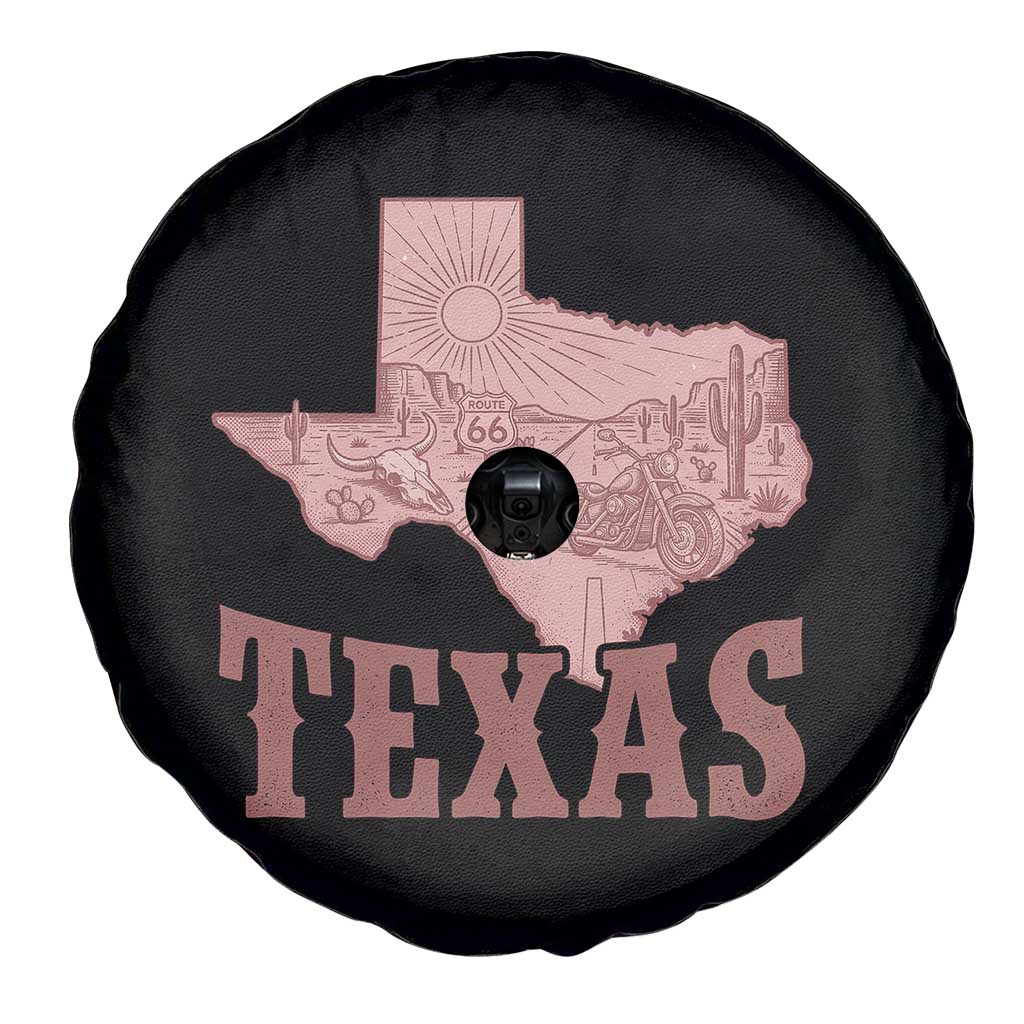 Texas Route Highway 66 Biker Spare Tire Cover Vintage Biker Road Trip TS12 Print Your Wear