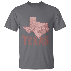 Texas Route Highway 66 Biker T Shirt Vintage Biker Road Trip TS12 Charcoal Print Your Wear