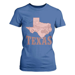 Texas Route Highway 66 Biker T Shirt For Women Vintage Biker Road Trip TS12 Royal Blue Print Your Wear