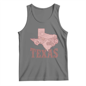 Texas Route Highway 66 Biker Tank Top Vintage Biker Road Trip TS12 Black Heather Print Your Wear