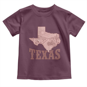 Texas Route Highway 66 Biker Toddler T Shirt Vintage Biker Road Trip TS12 Maroon Print Your Wear