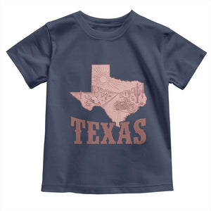Texas Route Highway 66 Biker Toddler T Shirt Vintage Biker Road Trip TS12 Navy Print Your Wear
