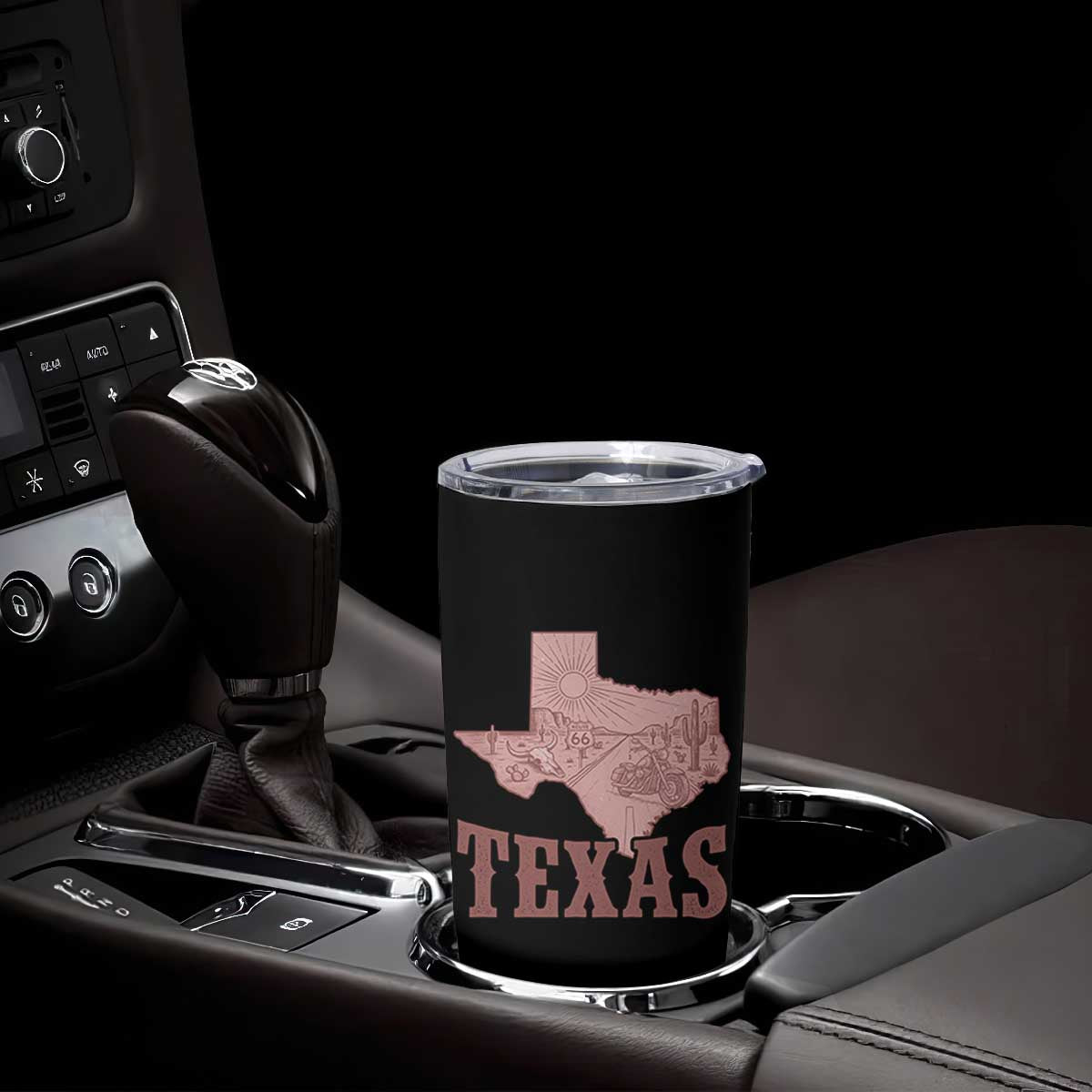 Texas Route Highway 66 Biker Tumbler Cup Vintage Biker Road Trip TS12 Print Your Wear