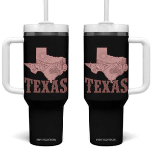 Texas Route Highway 66 Biker Tumbler With Handle Vintage Biker Road Trip TS12 One Size: 40 oz Black Print Your Wear