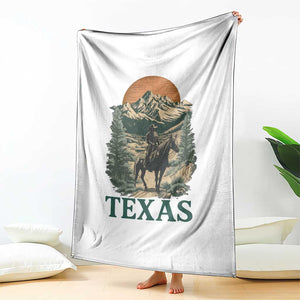 Texas Western Cowboy Life Throw Blanket Vintage Horse Riding Graphic TS12 Print Your Wear