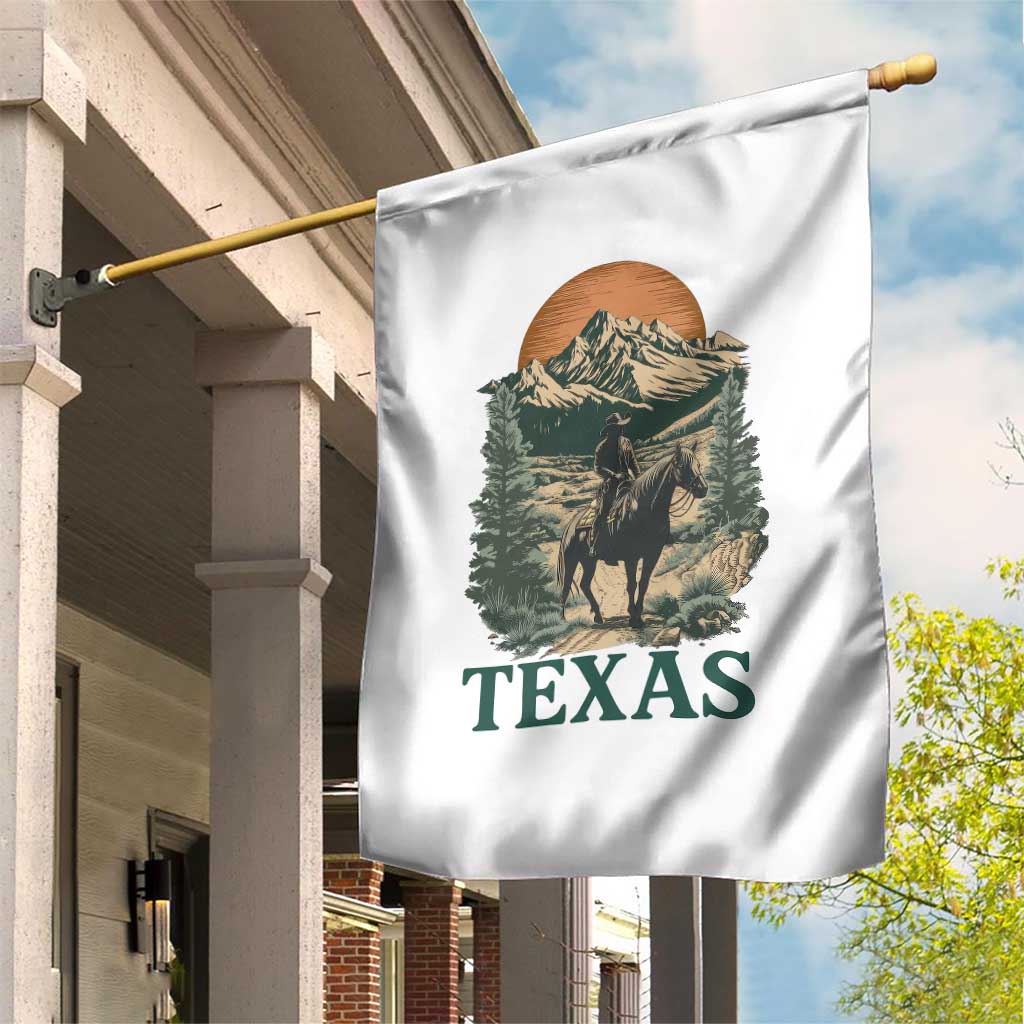 Texas Western Cowboy Life Garden Flag Vintage Horse Riding Graphic TS12 Print Your Wear