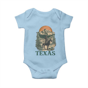 Texas Western Cowboy Life Baby Onesie Vintage Horse Riding Graphic TS12 Light Blue Print Your Wear