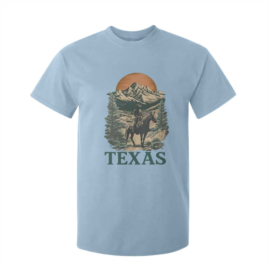 Texas Western Cowboy Life T Shirt For Kid Vintage Horse Riding Graphic TS12 Light Blue Print Your Wear