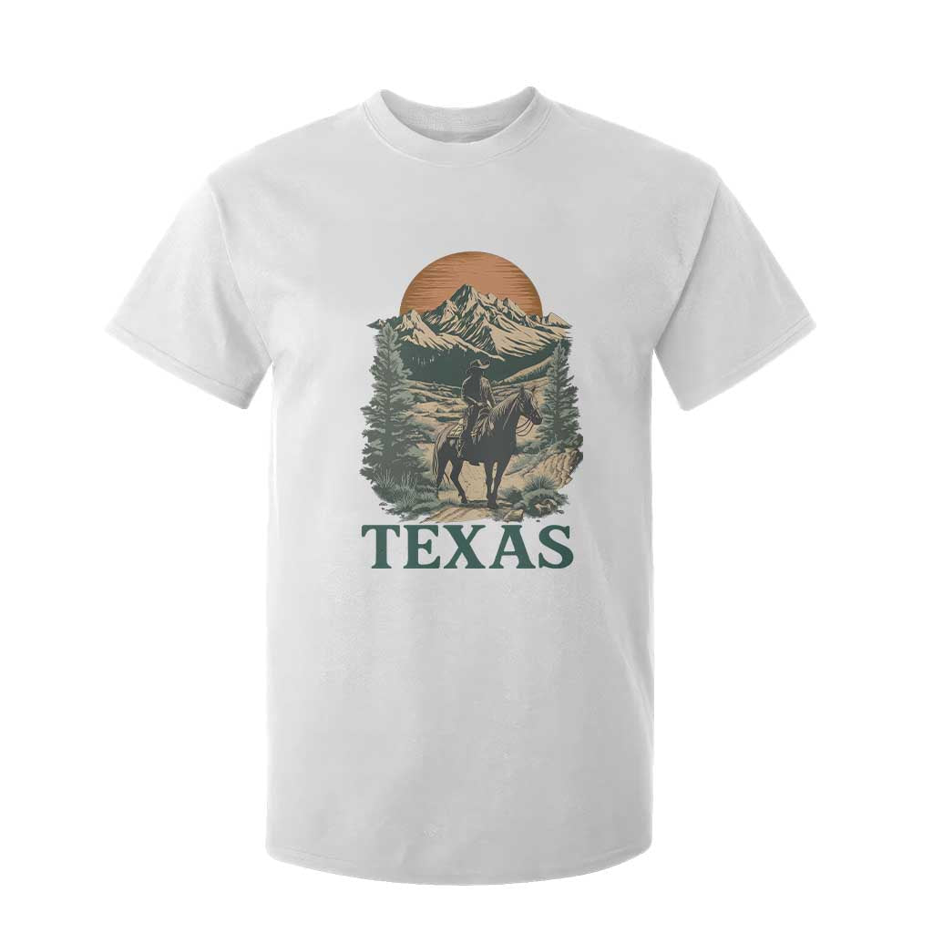 Texas Western Cowboy Life T Shirt For Kid Vintage Horse Riding Graphic TS12 White Print Your Wear