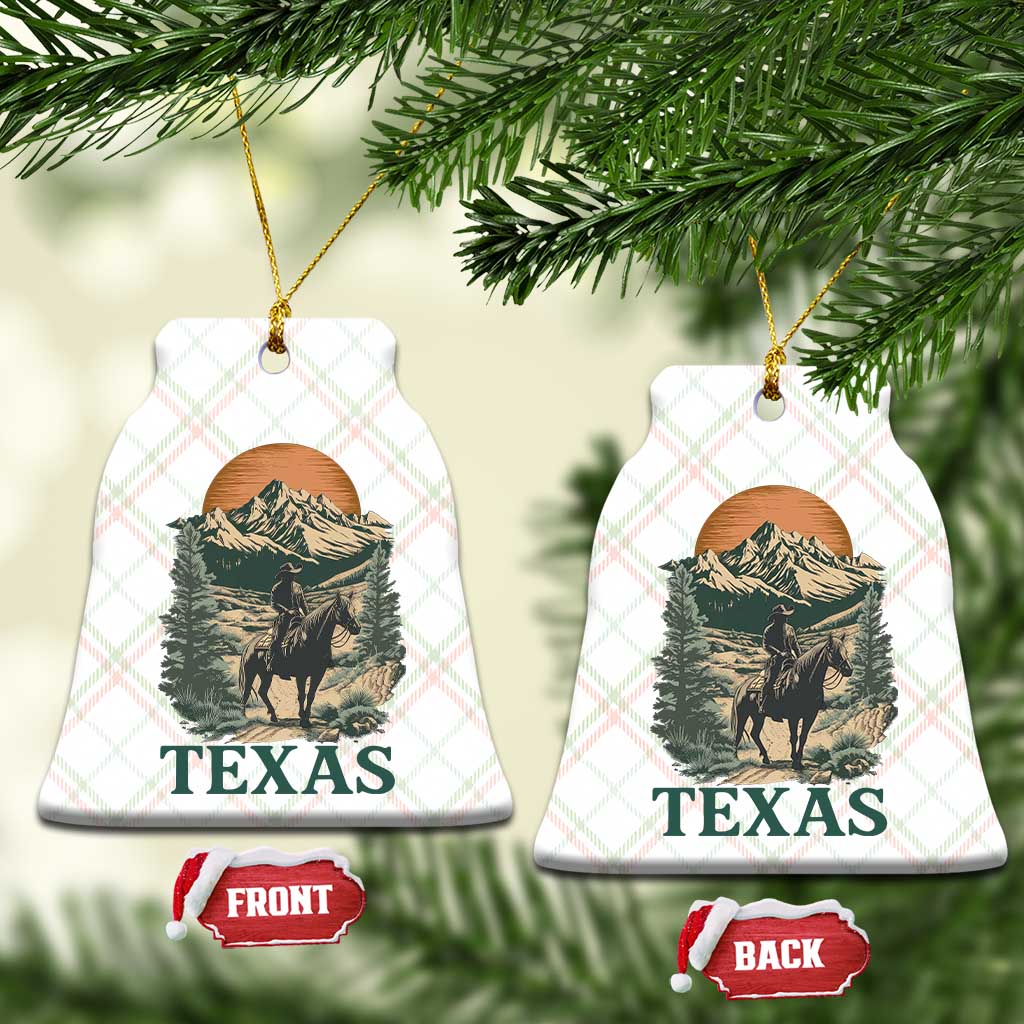 Texas Western Cowboy Life Ceramic Ornament Vintage Horse Riding Graphic TS12 Print Your Wear