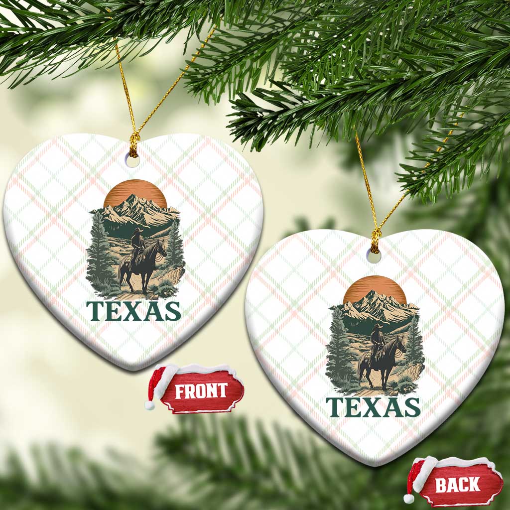 Texas Western Cowboy Life Ceramic Ornament Vintage Horse Riding Graphic TS12 Print Your Wear