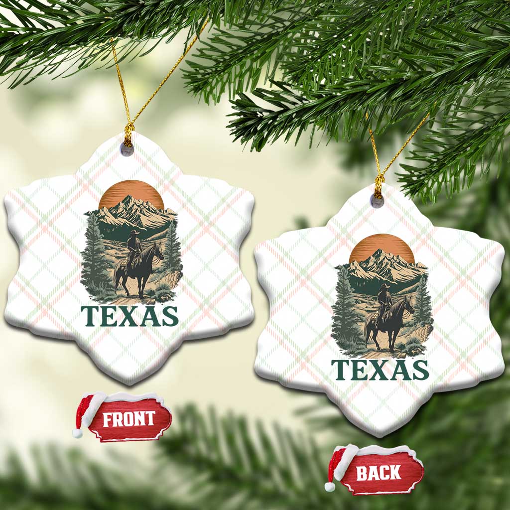 Texas Western Cowboy Life Ceramic Ornament Vintage Horse Riding Graphic TS12 Print Your Wear