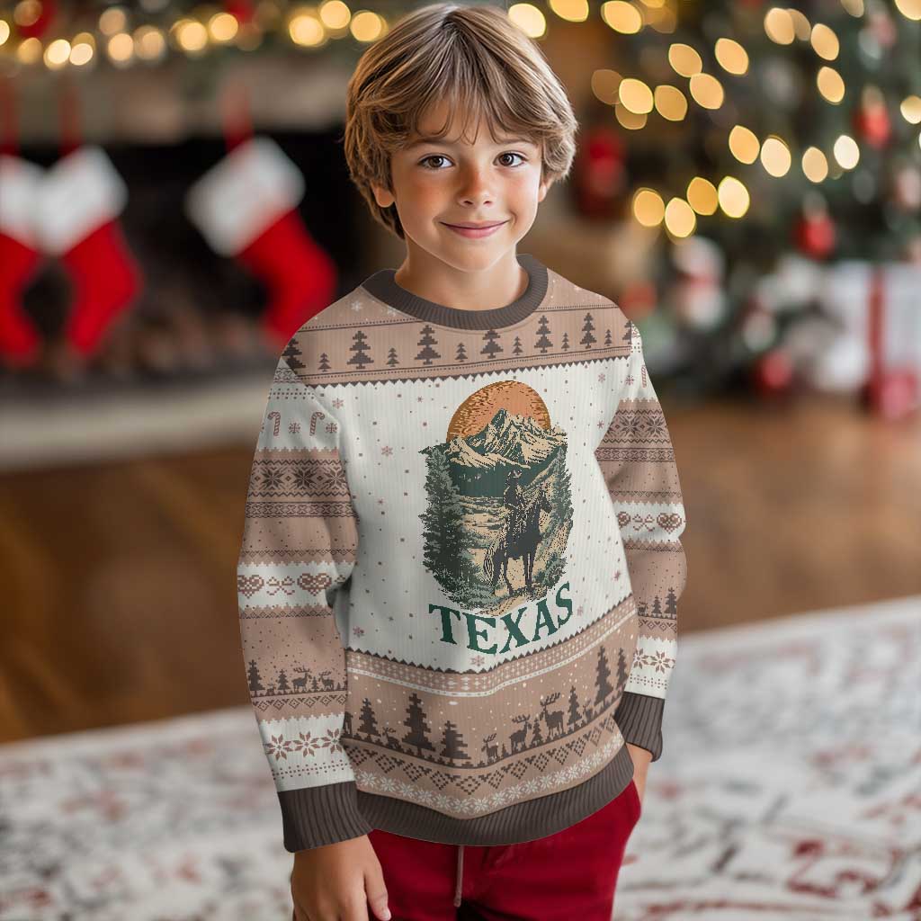 Texas Western Cowboy Life Ugly Christmas Sweater Vintage Horse Riding Graphic TS12 Mocha Mousse Print Your Wear