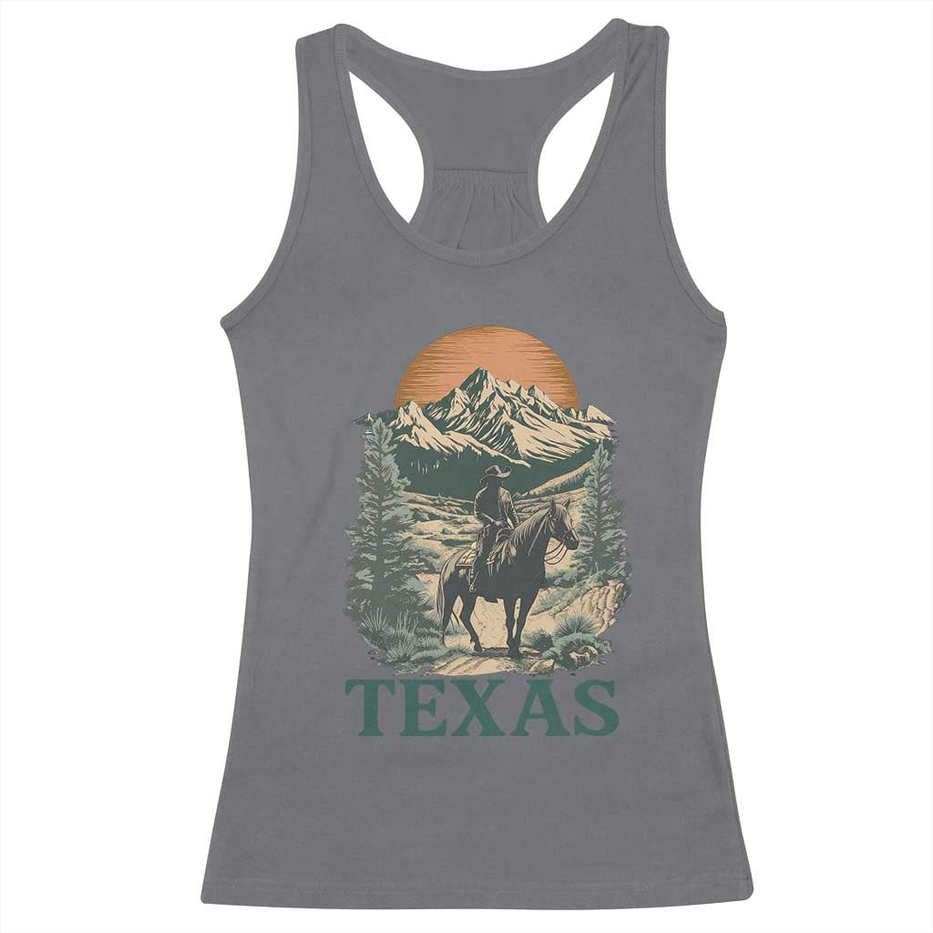 Texas Western Cowboy Life Racerback Tank Top Vintage Horse Riding Graphic TS12 Charcoal Print Your Wear