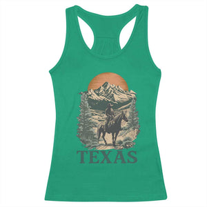 Texas Western Cowboy Life Racerback Tank Top Vintage Horse Riding Graphic TS12 Irish Green Print Your Wear