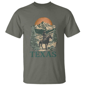 Texas Western Cowboy Life T Shirt Vintage Horse Riding Graphic TS12 Military Green Print Your Wear