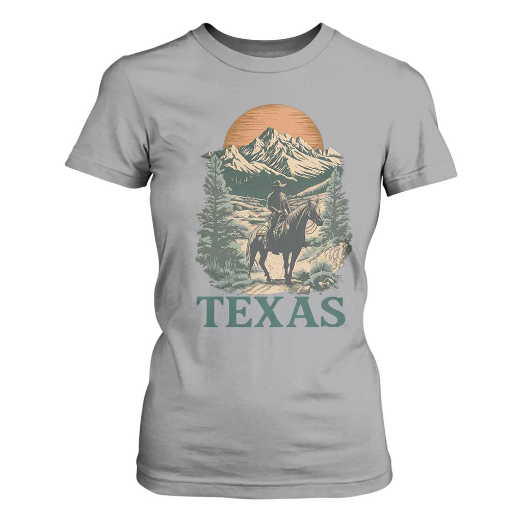 Texas Western Cowboy Life T Shirt For Women Vintage Horse Riding Graphic TS12 Sport Gray Print Your Wear