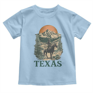 Texas Western Cowboy Life Toddler T Shirt Vintage Horse Riding Graphic TS12 Light Blue Print Your Wear