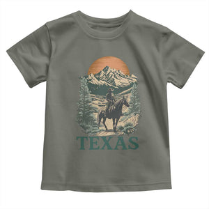 Texas Western Cowboy Life Toddler T Shirt Vintage Horse Riding Graphic TS12 Military Green Print Your Wear