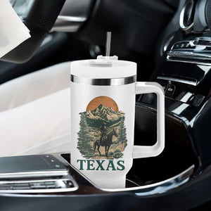 Texas Western Cowboy Life Tumbler With Handle Vintage Horse Riding Graphic TS12 Print Your Wear