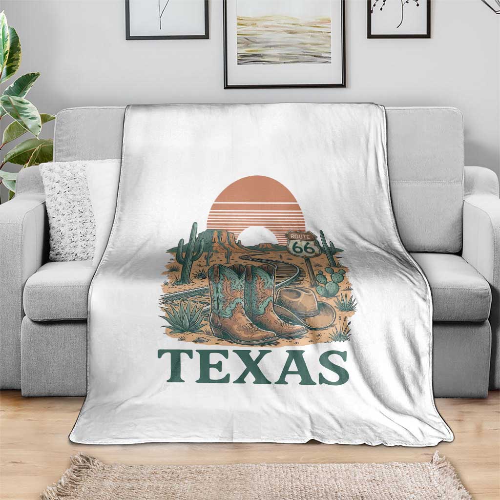 Vintage Route Highway 66 Texas Throw Blanket Amarillo Road Trip Adventure TS12 Print Your Wear