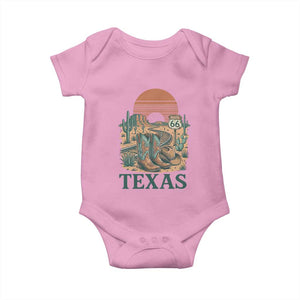 Vintage Route Highway 66 Texas Baby Onesie Amarillo Road Trip Adventure TS12 Light Pink Print Your Wear