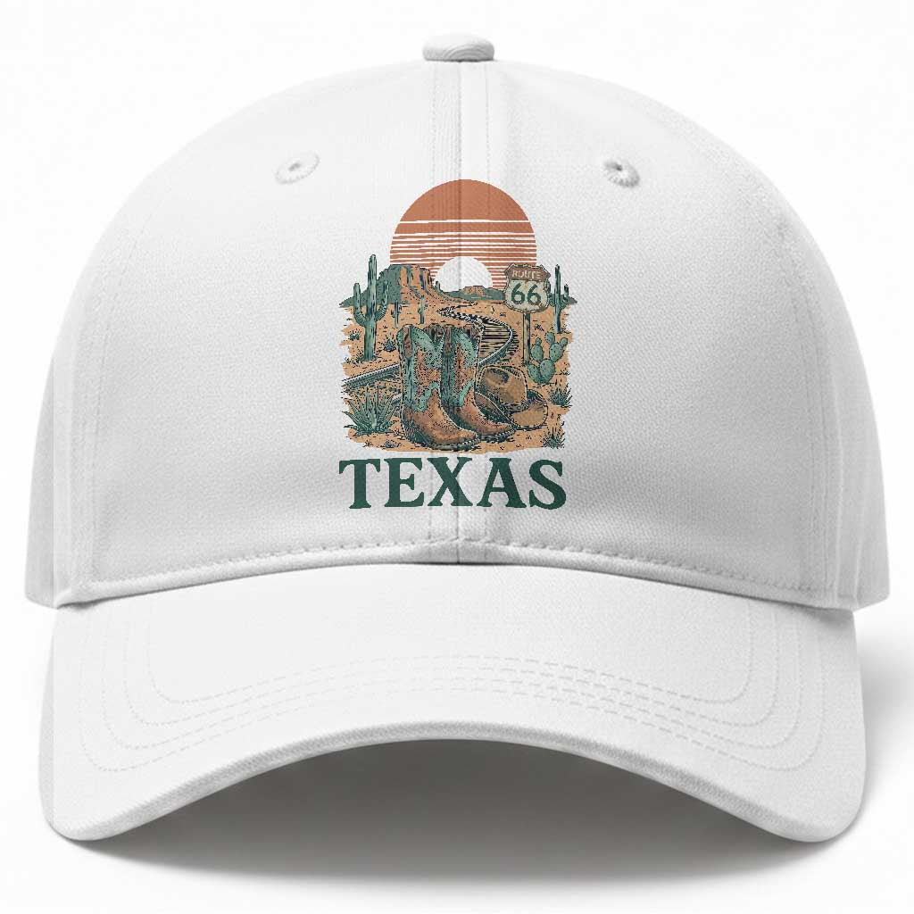 Vintage Route Highway 66 Texas Baseball Cap Amarillo Road Trip Adventure TS12 Print Your Wear