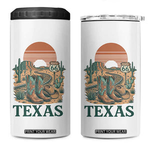 Vintage Route Highway 66 Texas 4 in 1 Can Cooler Tumbler Amarillo Road Trip Adventure TS12 One Size: 16 oz White Print Your Wear