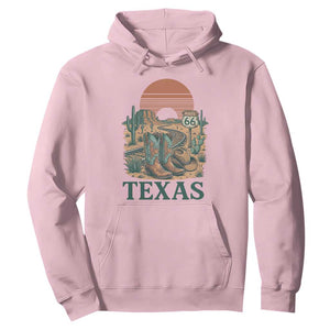 Vintage Route Highway 66 Texas Hoodie Amarillo Road Trip Adventure TS12 Light Pink Print Your Wear