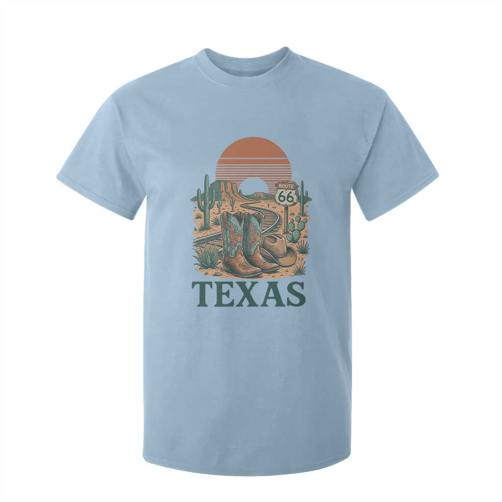Vintage Route Highway 66 Texas T Shirt For Kid Amarillo Road Trip Adventure