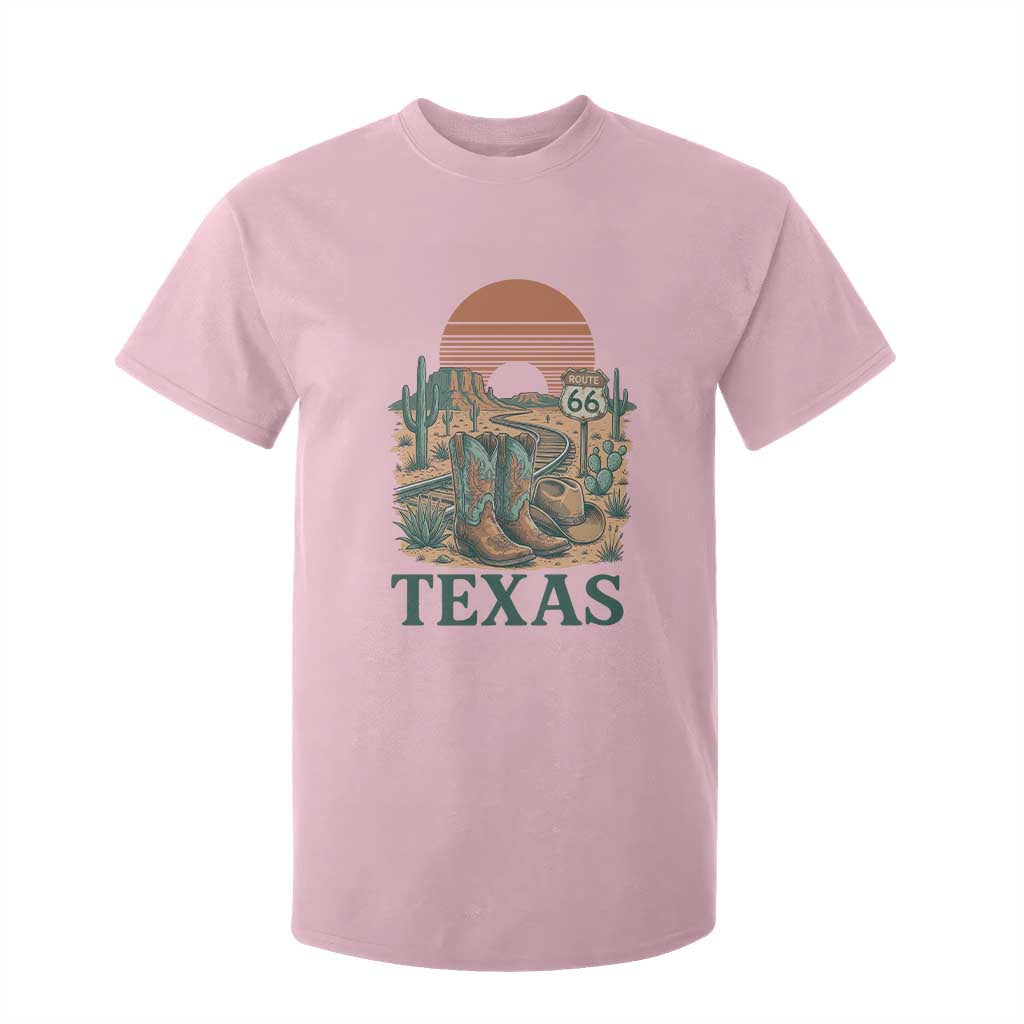 Vintage Route Highway 66 Texas T Shirt For Kid Amarillo Road Trip Adventure