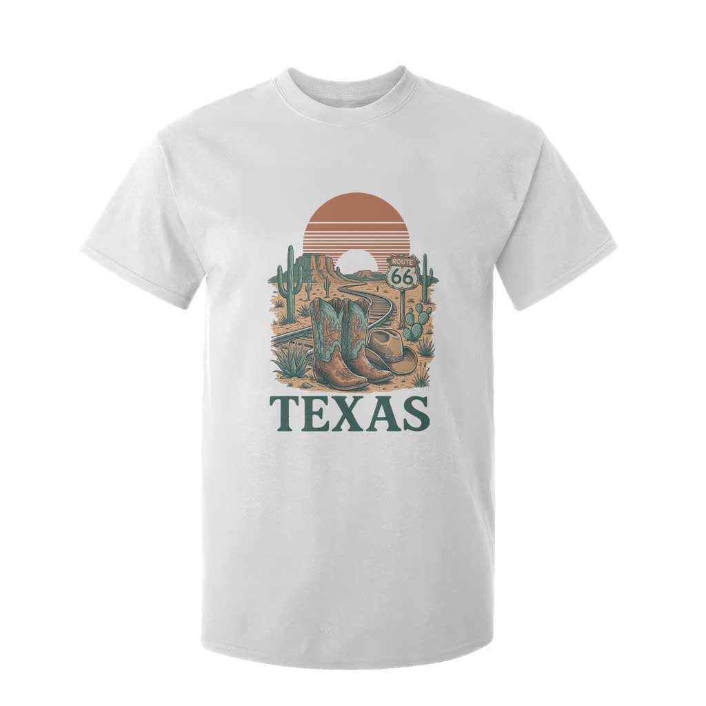 Vintage Route Highway 66 Texas T Shirt For Kid Amarillo Road Trip Adventure