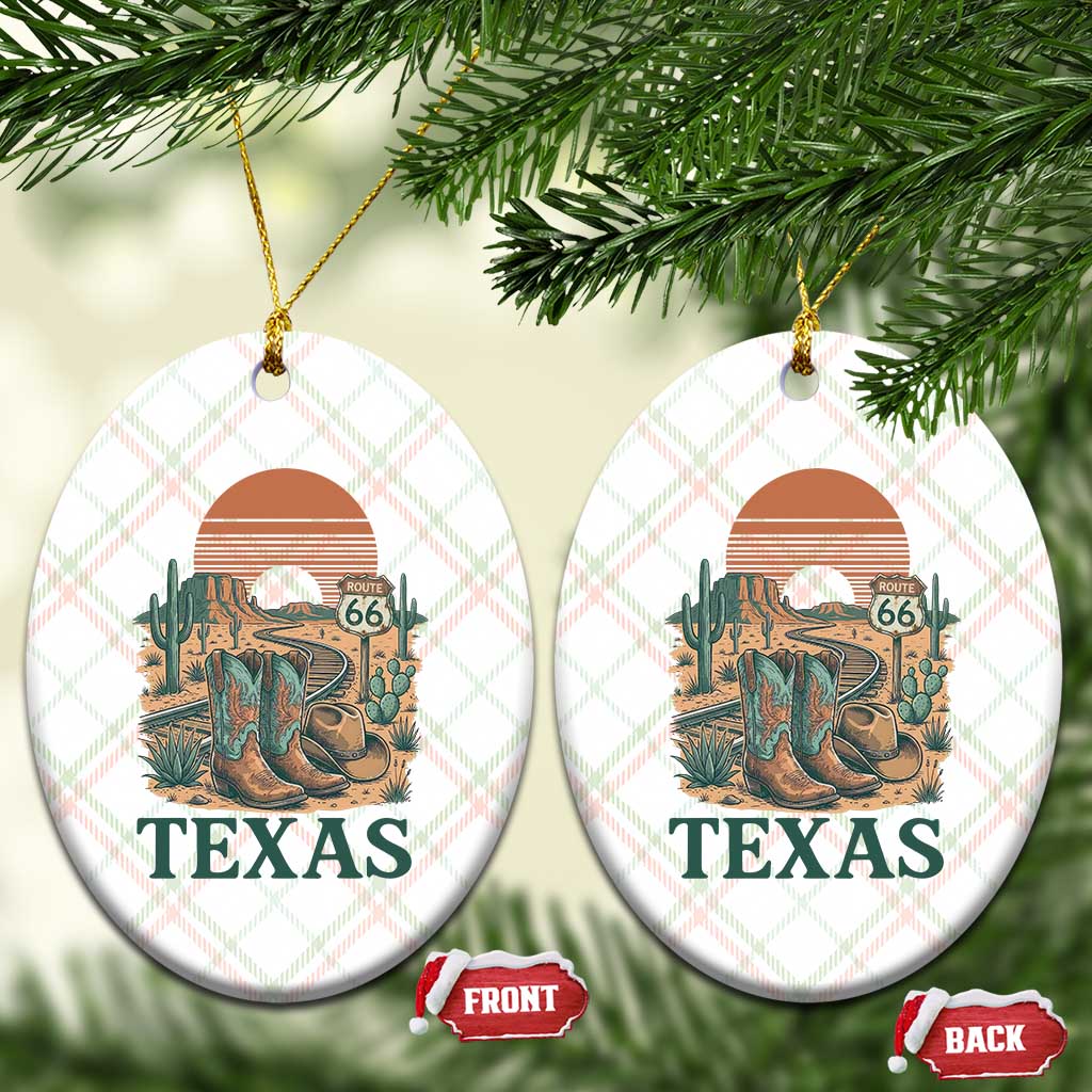 Vintage Route Highway 66 Texas Ceramic Ornament Amarillo Road Trip Adventure TS12 Print Your Wear