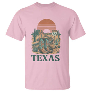 Vintage Route Highway 66 Texas T Shirt Amarillo Road Trip Adventure TS12 Light Pink Print Your Wear