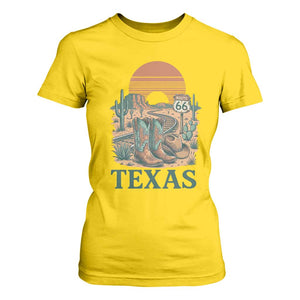 Vintage Route Highway 66 Texas T Shirt For Women Amarillo Road Trip Adventure TS12 Daisy Print Your Wear