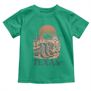 Vintage Route Highway 66 Texas Toddler T Shirt Amarillo Road Trip Adventure TS12 Irish Green Print Your Wear