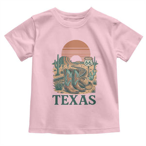 Vintage Route Highway 66 Texas Toddler T Shirt Amarillo Road Trip Adventure TS12 Light Pink Print Your Wear