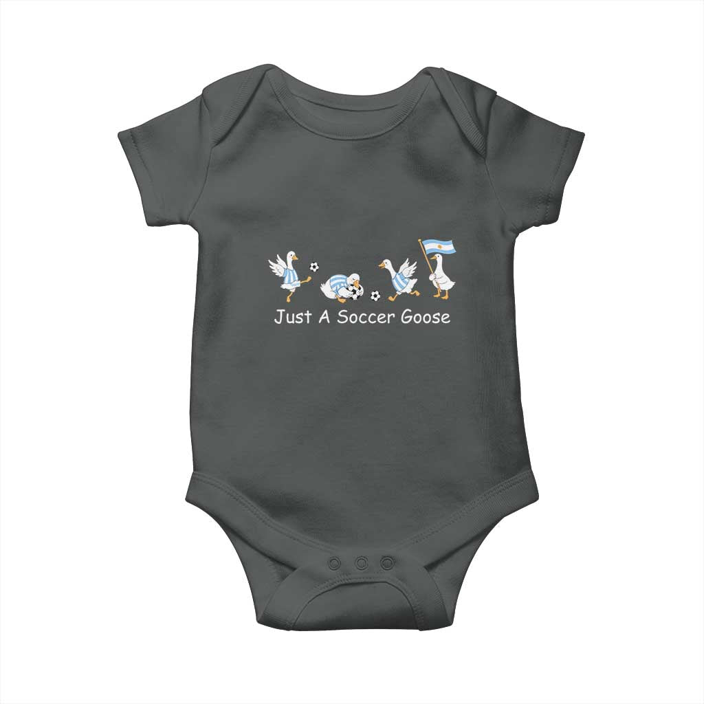Funny Just A Soccer Goose Baby Onesie Argentina Soccer Lover