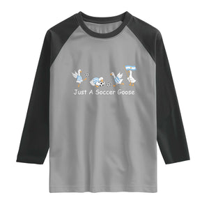 Funny Just A Soccer Goose Raglan Shirt Argentina Soccer Lover