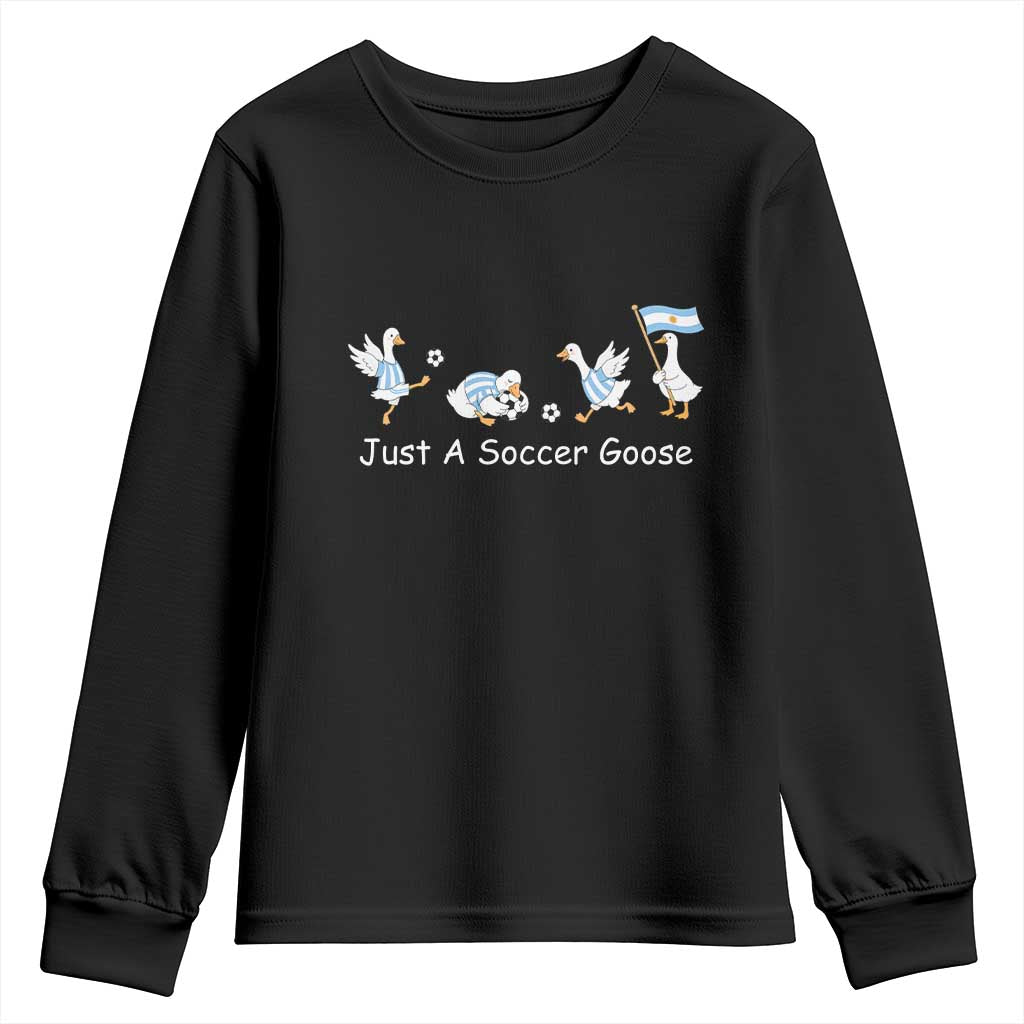 Funny Just A Soccer Goose Youth Sweatshirt Argentina Soccer Lover