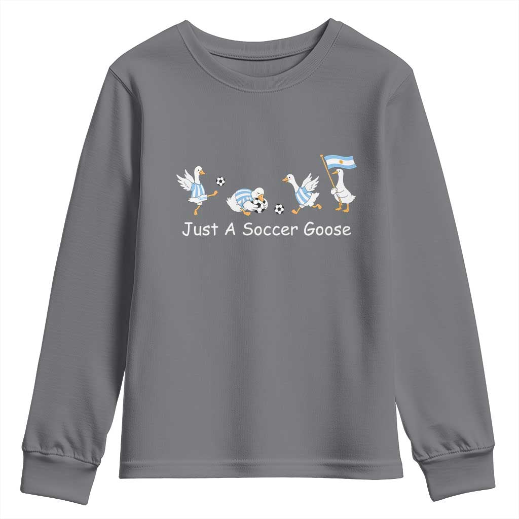 Funny Just A Soccer Goose Youth Sweatshirt Argentina Soccer Lover