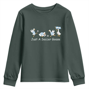 Funny Just A Soccer Goose Youth Sweatshirt Argentina Soccer Lover