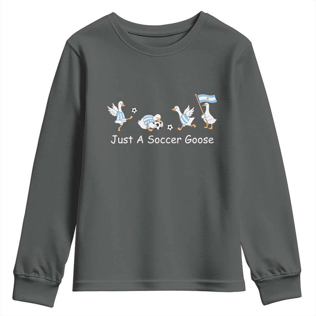 Funny Just A Soccer Goose Youth Sweatshirt Argentina Soccer Lover