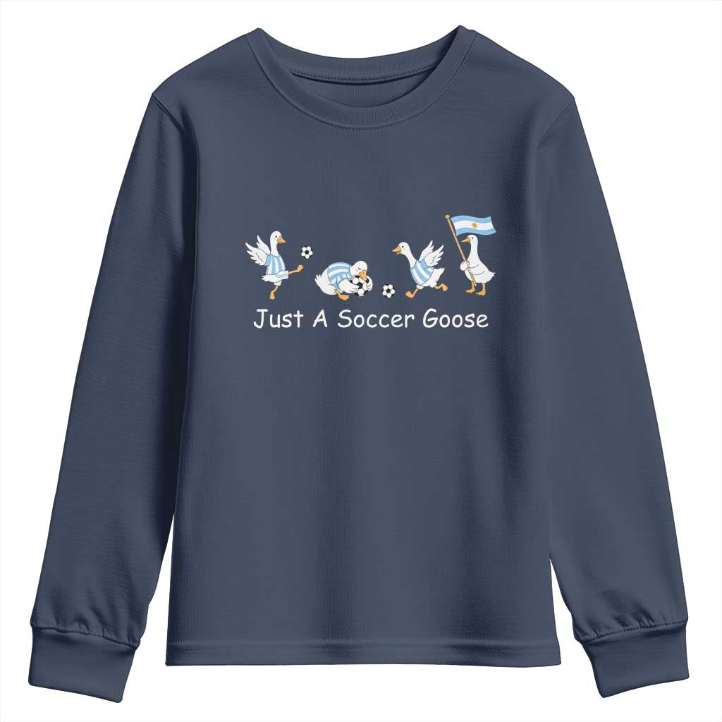 Funny Just A Soccer Goose Youth Sweatshirt Argentina Soccer Lover