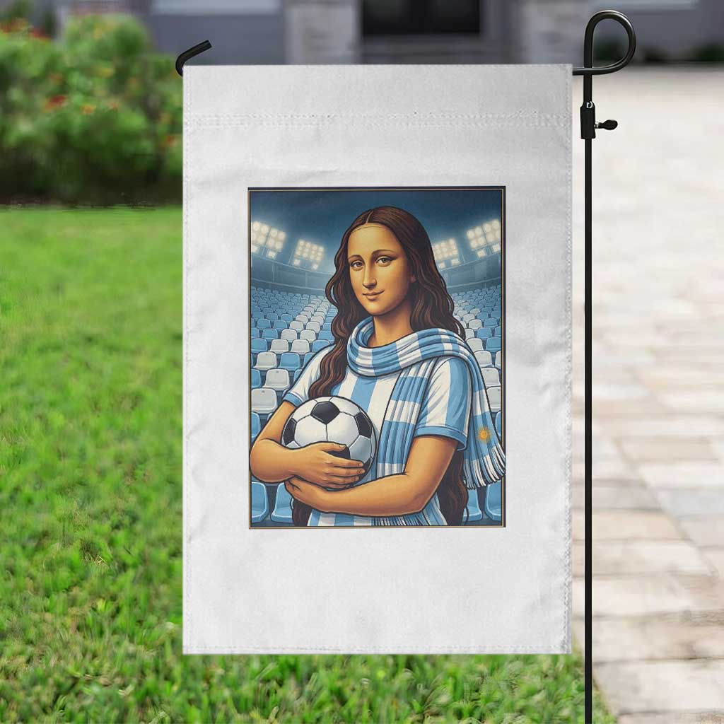 Funny Argentina Soccer Mona Lisa Garden Flag Football Fan Pride Graphic