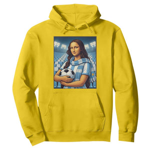 Funny Argentina Soccer Mona Lisa Hoodie Football Fan Pride Graphic